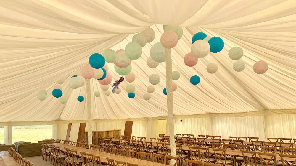 Pastel Paper Lanterns in Farnham